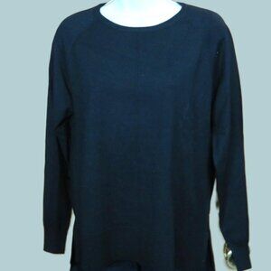 NWT Sunday Black Long Sleeve Pullover Sweater Smooth Knit Size Medium
